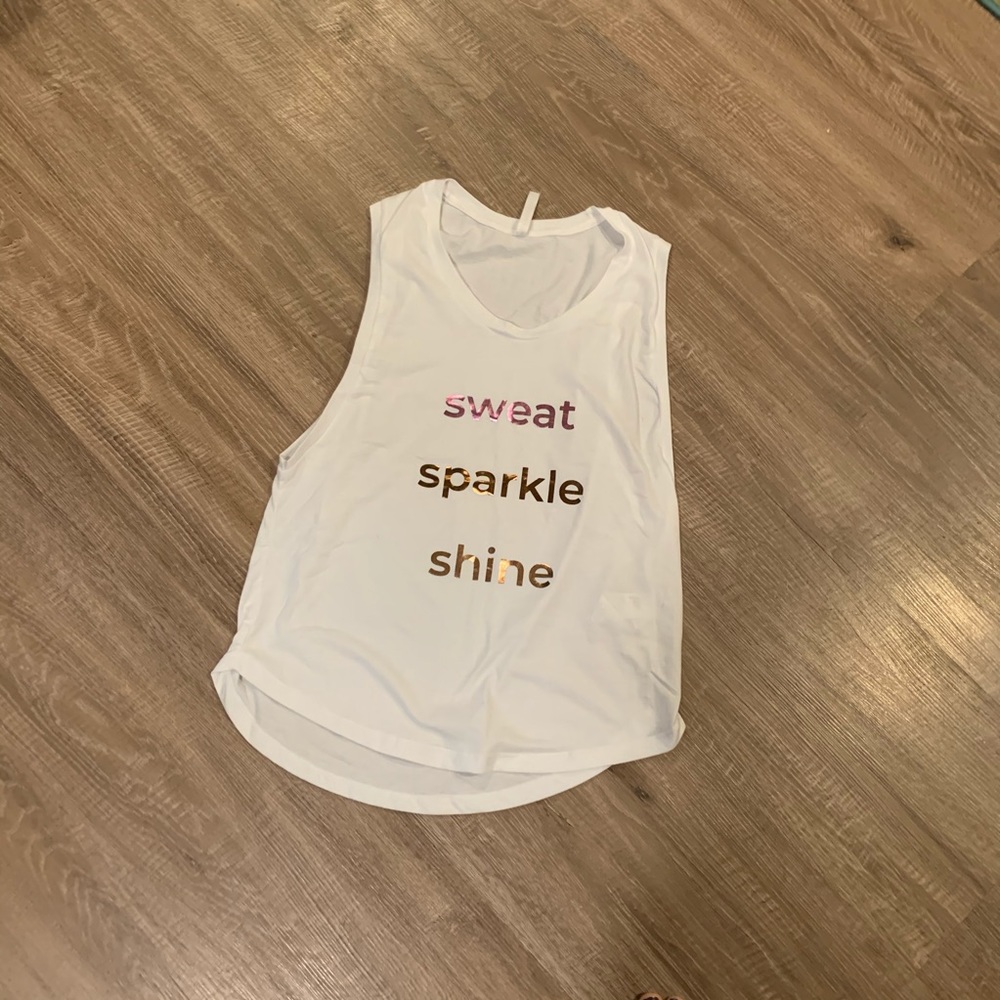 Fabletics muscle tank sweat sparkle and shine